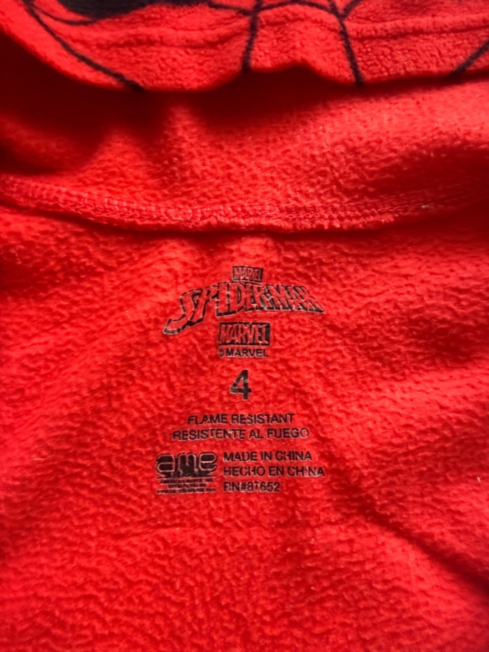 Marvel Spider-Man One-Piece Pajamas Boys 4T - Picture 3 of 8